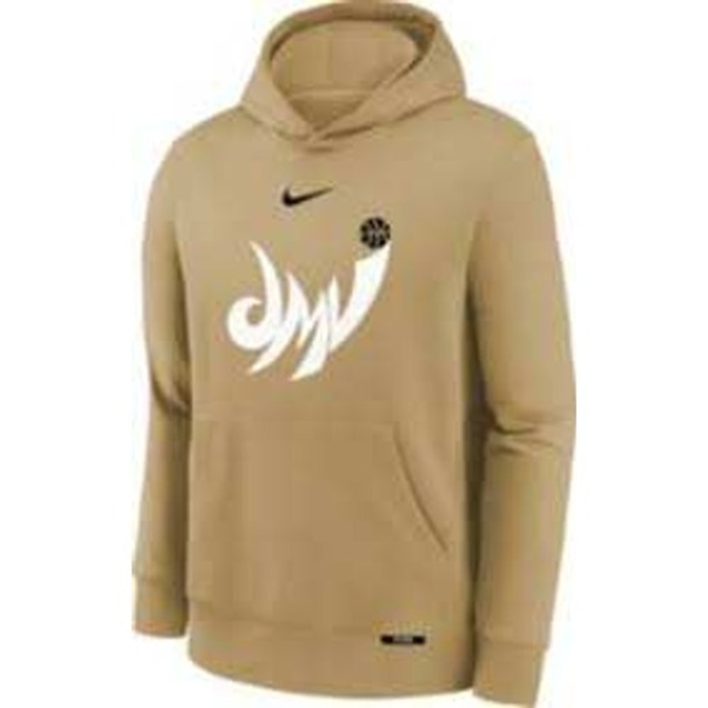 Nike Washington Wizards NBA Kids Youth M 10/12 Gold Hoodie DMV City Edition New‎